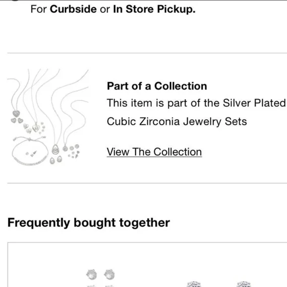 Silver cubic zirconia hoop earrings - Picture 3 of 5